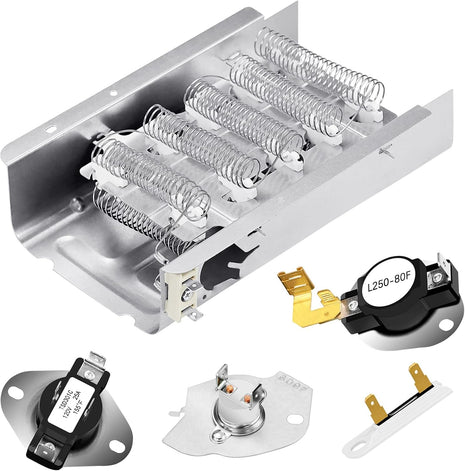Heating Element for Whirlpool Dryer WED4815EW1 WED5300SQ0 WED5000DW2 WED4800BQ1 WED5300SQ0 Wed5100Vq1,Dryer Heating Element for Kenmore 70 80 Series Dryer Model 110 Parts 11065132410 11061202011