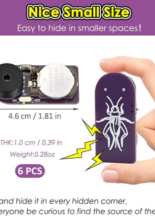 6 Pcs Cricket Noise Maker Prank, Annoyatron Cricket Chirping Pranks Stuff Kit Gifts for Adults, the Annoying Neighbors Present, 16 Sounds Beeping Hidden for Party, Office, Home, School, Car