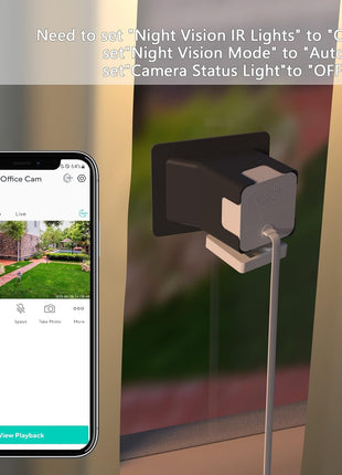 Angled Window Mount Compatible with Wyze Cam V4 Cam V3, 20 Degrees Tilt ( Up/Down/Left/Right ), through Window Use Cam V3 V4 , Turn Wyze Camera into a Window Camera for Outdoor Monitoring