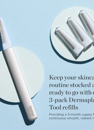 Dermaplaning Replacement Blades - 3 Pack Face Razor Refills for Women, Peach Fuzz Remover and Exfoliating Tool, Fits  Dermaplane Tool