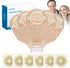 22Pcs Ostomy Supplies Colostomy Bags, 2-Piece Colostomy Bags, Two-Piece Drainable Pouches with Closure for Ileostomy Stoma Care, Cut-To-Fit, 70Mm Max (16 X Ostomy Bags+ 6 X Skin Barrier）