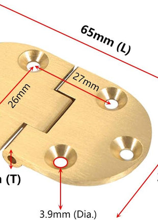 90 Degree Solid Brass Butler Tray Hinges (2Pcs) Flip Top Hinge with Screws for Folding Tables/Sewing Machine Table, Folding Hinges Furniture Accessories