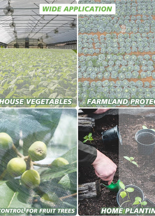Garden Netting Mosquito Insect Birds Animals Barrier Protection Net Ultra Fine Garden Mesh Netting Plant Covers for Vegetable Plants Fruits Flowers Trees Greenhouse Row Cover(10×20 Ft)