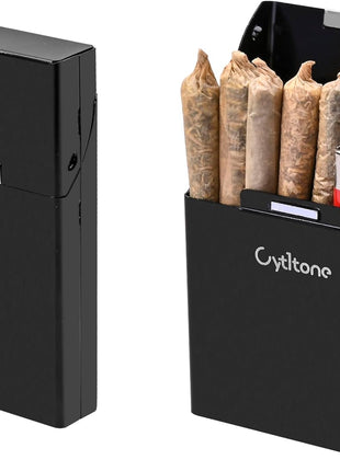 Electric Cones Rolling Machine, Automatic Cigarette Rolling Machine, Pre Roll Machine for King Size, Automatic Pre Rolled Cones Filling Maker + Pre-Roll Cone Holder Cigarette Case