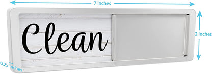 Dishwasher Magnet Clean Dirty Sign, Clean Dirty Magnet for Dishwasher, Rustic Farmhouse Kitchen Decor, Magnetic Dish Washer Sign Indicator, Sliding Rustic Dish Washer Signs, Black &amp; White Wood