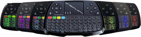 /Formuler Palm Remo 7 Color Backlit Wireless Mini–Keyboard for PC Portable 2.4Ghz USB Keypad with Touchpad Remote Control Android TV Box Google TV Box, Xbox360, for PS3, Black