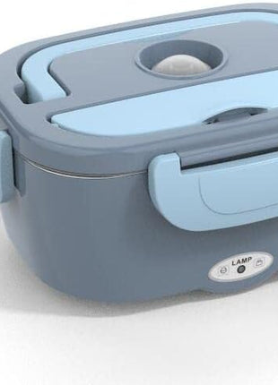 Electric Lunch Box Food Heater, Electric Heating Lunch Boxes Lunch for Adults/Men/Truck/Car/Work, 80W 1.5L Removable 304 Stainless Steel Container, 110V/12V/24V, with Fork & Spoon