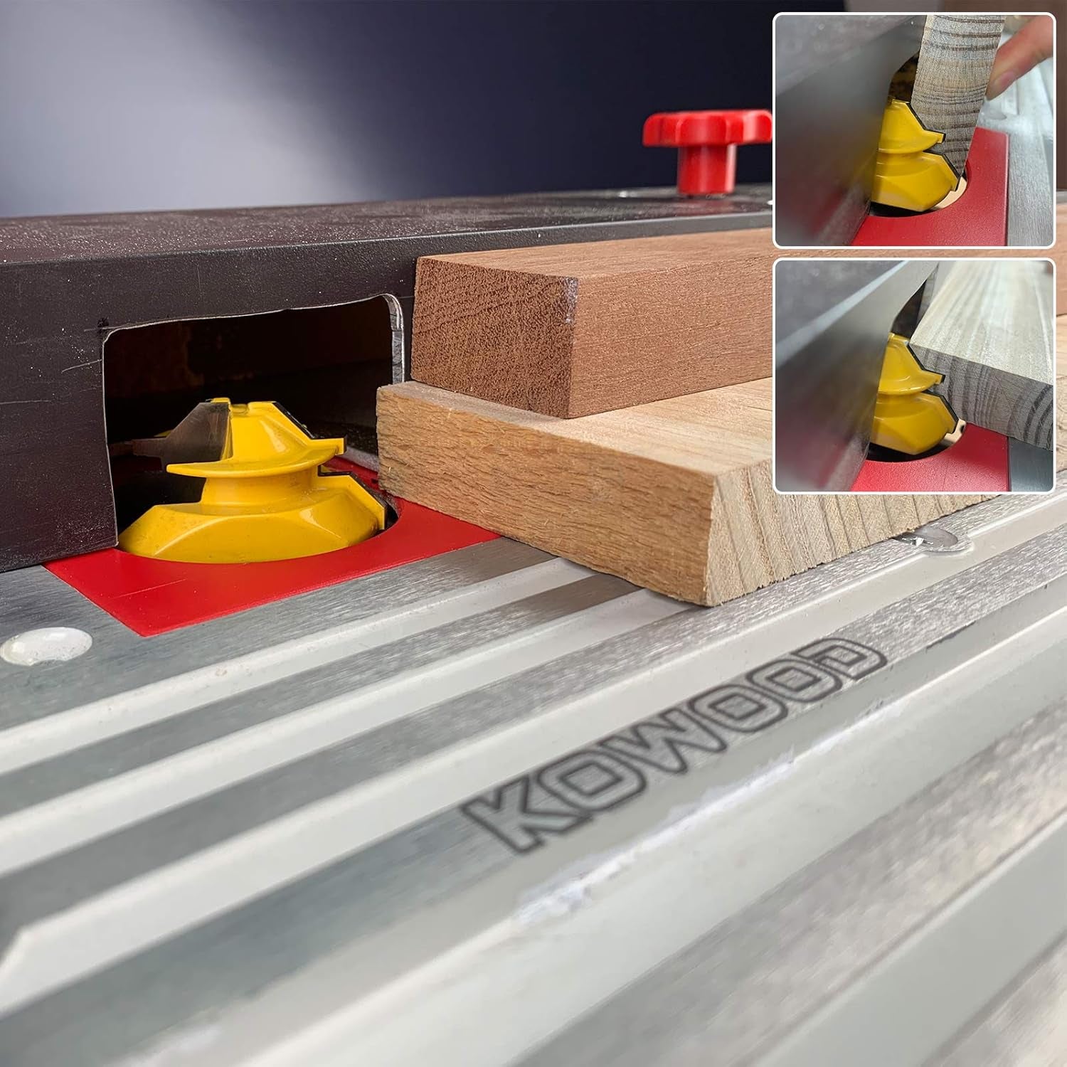 Router Bit Set-Up Jigs (For 45° Lock Miter Router Bit, 1/2” &amp; 3/4” Cutting Height)