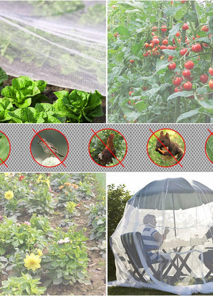 Garden Netting, 2 Pack 10X33Ft Ultra Fine Mesh Netting Pest Barrier Protection Bird Mosquito Net Plants Cover for Vegetables Fruits Flowers Crops Greenhouse Row Cover Raised Bed Patio