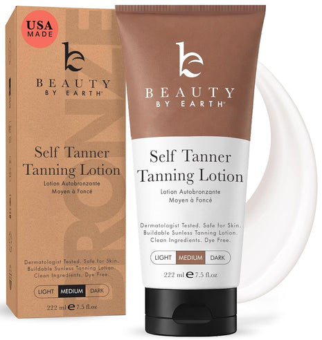 Self Tanner USA Made with Natural & Organic Ingredients, Moisturizing Self