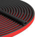 20FT Weather Stripping Door Seal, Self-Adhesive Silicone D-Shaped Seal Strip for Door Frame & Window Gaps, Soundproof Insulation Gap Filler