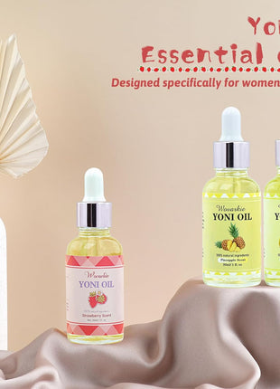 3 Packs Yoni Oil for Women, 100% Natural Feminine Oil Intimate Deodorant for Women, Eliminates Odor and Ph Balanced, Feminine Serum Made with Pure Natural Essential Oils (1 Fl Oz/30 Ml)