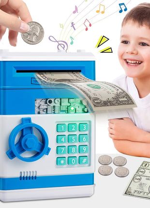 Piggy Bank for Boys Toys Age 6-8 8-10 - Kids Toys for 4 5 6 7 8 9 10 Year Old Boy Gifts - ATM Machine Money Saving Box for Kids Boy Christmas Birthday Gifts