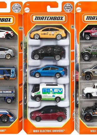 Matchbox Set of 15 Toy Cars and Trucks with 3 Themed 5-Packs of 1:64 Scale Die-Cast Vehicles (Styles Will Vary) Bundle