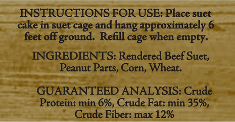 DD5-12 Suet Peanut Cake, Case of 12 , Brown