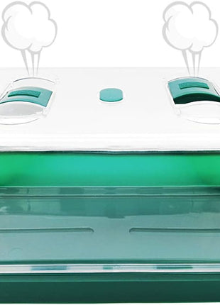 Propagator with Humidity Vents Domes,Heavy Duty Growing Tray Mini Greenhouse for Seedlings,Clones