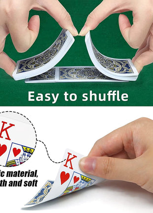 Plastic Waterproof Playing Cards 4 Pack Poker Card Jumbo Large Print Playing Cards for Adults Seniors Bulk Decks of Cards Set Poker Cards
