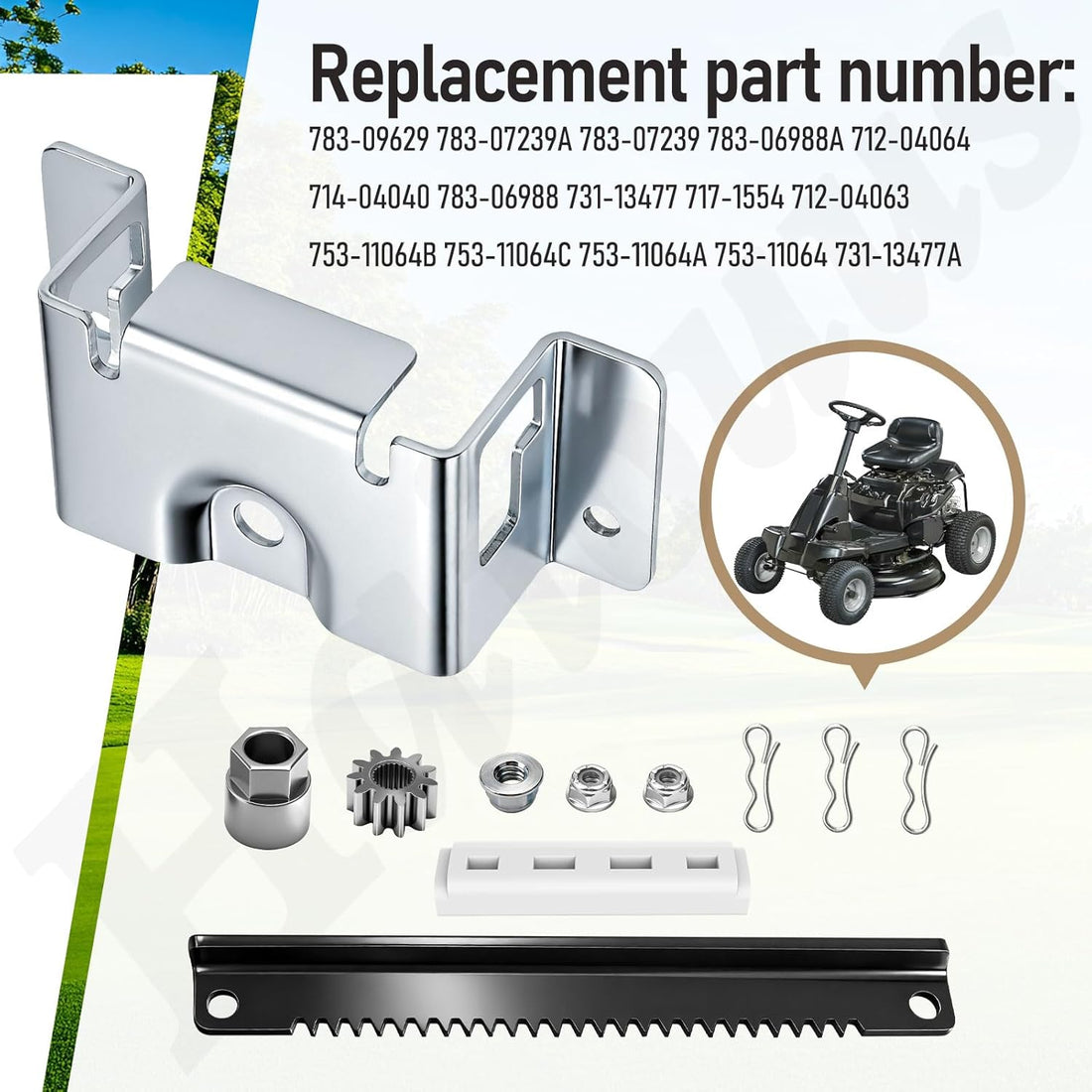 753-11064B CR12 Steering Service Kit for MTD, CUB Cadet CC30H CC30E CC30 H-Ydro M-Ini Riders, for Craftsman R1000 Lawn Tractor Lawn Mower, Replace 783-09629 783-07239 783-06988 753-11064B 783-07239A