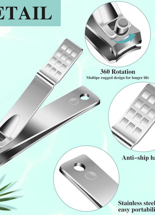 Nail Clippers Set,24 Pack Stainless Steel Nail Clippers Bulk,Silver Nail Cutter,Ultra Sharp Sturdy Fingernail Clippers and Toenail Clippers for Women Men(24 Pcs-Silver)