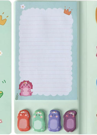 Dinosaur Sticky Notes Set, 360 Sheets Cute Cartoon Animal Dinosaur Self-Stick Notes Pads Dinosaur Themed Memo Pads Dinosaur Shaped Page Markers Index Tabs for Students Office School Supplies