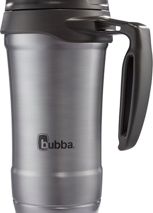 HERO Vacuum-Insulated Stainless Steel Travel Mug with Handle, 18 Oz, Gunmetal