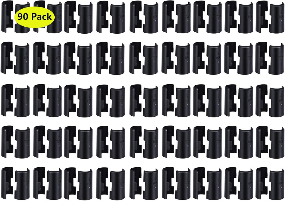 Wire Shelf Clips for 3/4 Inch Post - 90Pack 45Pairs of Wire Rack Lock Clip(3/4"D X 5/4"H) Replacements for Metal Shelving Sleeves System, Plastic Parts for Stability and Layer Spacing Adjustment