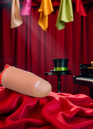 2Pcs Thumb Tip Magic Tricks Fake Thumb Tip Silk Vanish Magic Disappearing Silk Fake Thumb Tip Magic Trick Gimmick Magician Accessory and Practical Jokes Magic Tricks Making Objects Appear Disappear