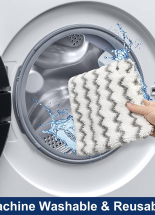 6 Pack Steam Mop Replacement Pads for Shark S3500 Series Steam Mop S3501 S3601 S3550 S3901 SE450 S3801CO S3601D S2901 S2902 Steam Pocket Mop, Reusable Heavy Scrub Steam Mop Pads for Floor Cleaning