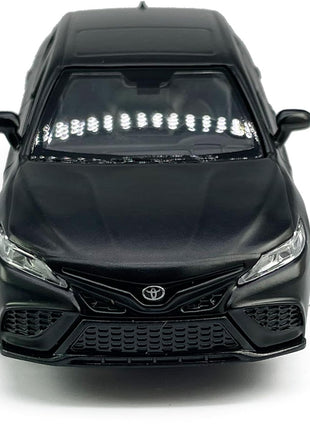 Camry XSE 2022 Model Car 1/36 Scale Diecast Toy Cars Metal Alloy Children’S Die-Cast Vehicles, Pull Back Doors Open, Black Rim, Collection for Men, Kids Toys for Boys Gifts, Cake Topper