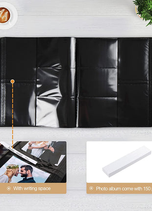 Linen Hardcover Photo Album 4X6 600 Photos Large Capacity for Family Wedding Anniversary Baby Vacation (Gray, 600 Pockets)