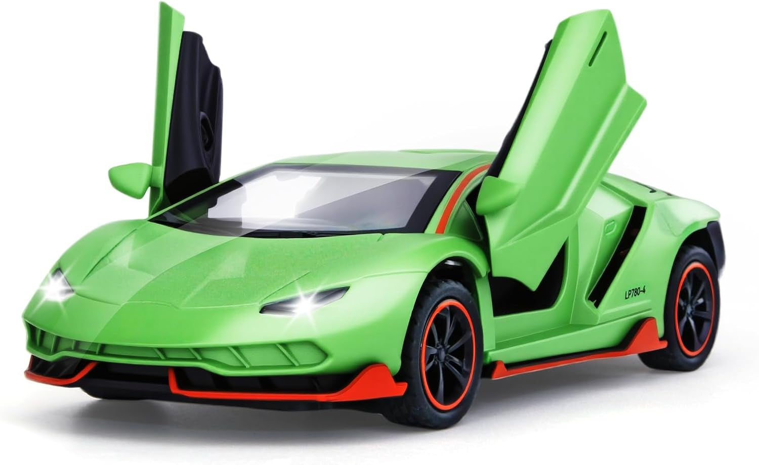 Toy Cars for Boys Age 3-12 1/ Small Diecast Metal Model Car Toys with Light and Sound Pull Back Sport Car for 3+ Years Old Kids Birthday (Green)
