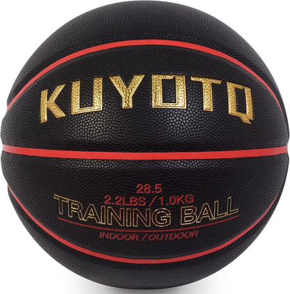 2.2LBS Weighted Heavy Size 6 28.5" Basketball Training Equipment Basketball PU Leather Indoor Outdoor for Women Youth Improving Ball Handling Dribbling Passing Skill (Deflated)