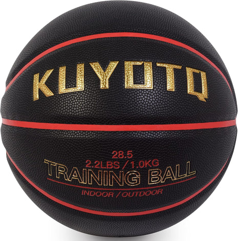 2.2LBS Weighted Heavy Size 6 28.5" Basketball Training Equipment Basketball PU Leather Indoor Outdoor for Women Youth Improving Ball Handling Dribbling Passing Skill (Deflated)