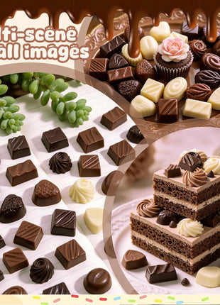 30 Pcs Fake Chocolate Artificial Food Realistic Mixed Color Chocolate Models Bulk Faux Dessert