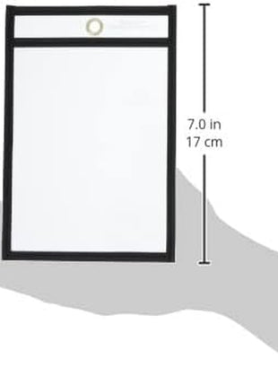 Stitched Shop Ticket Holders, Both Sides Clear, 4 X 6 Inches, 25 per Box (46046)