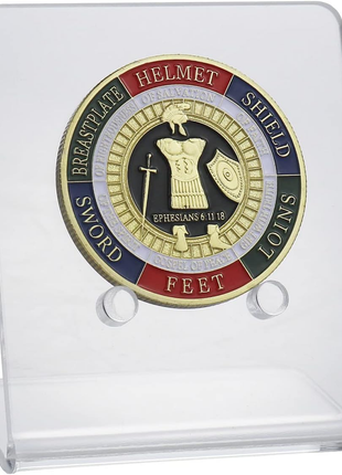 Challenge Coin Display Holder, Acrylic Mini Easel, Sturdy Medallion Collection Storage Stand, 1 Pack