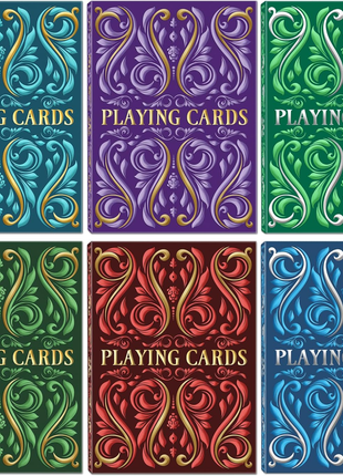 Playing Cards 12 Pack, Decks of Cards, Poker Size Standard Index Deck in 6 Unique Colors, Playing Cards Bulk for Family Game Night, Blackjack, Pinochle, Canasta, Party Supplies Travel Card Games (12)