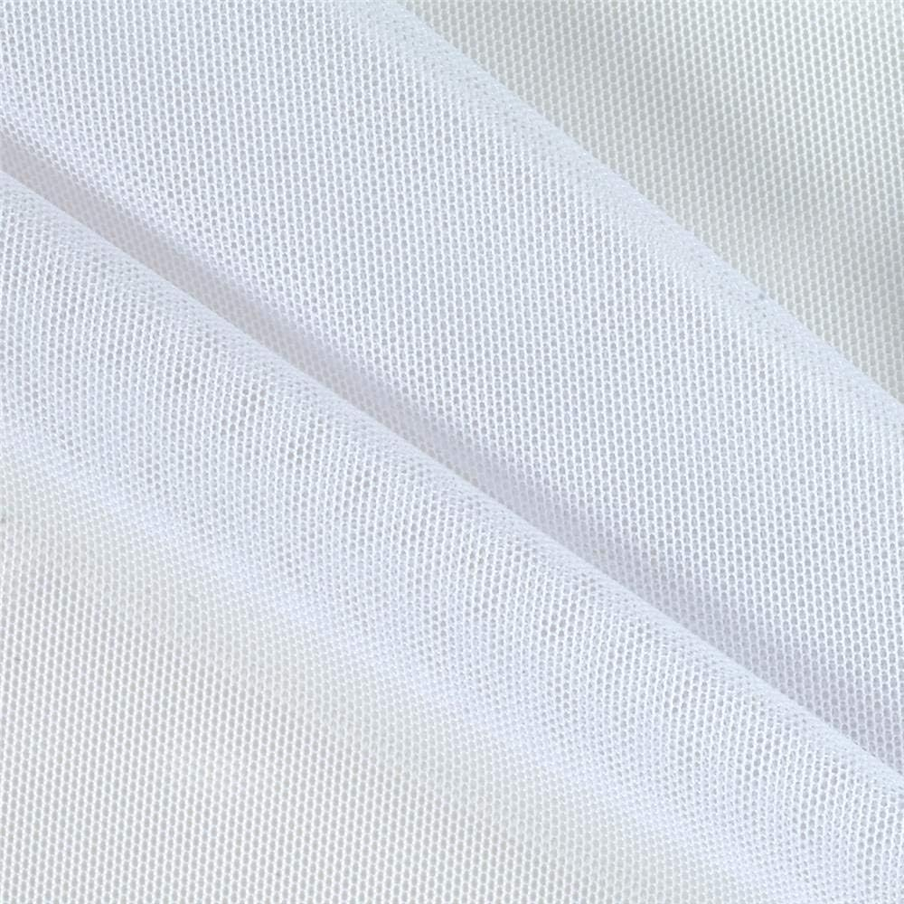 Power Mesh Fabric | 4-Way Stretch | Dancewear, Sportswear Fabric | 60" Wide | Lightweight, Sheer | 90% Nylon, 10% Spandex | for Sewing (2 Yards, White)