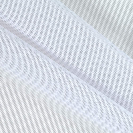 Power Mesh Fabric | 4-Way Stretch | Dancewear, Sportswear Fabric | 60" Wide | Lightweight, Sheer | 90% Nylon, 10% Spandex | for Sewing (2 Yards, White)