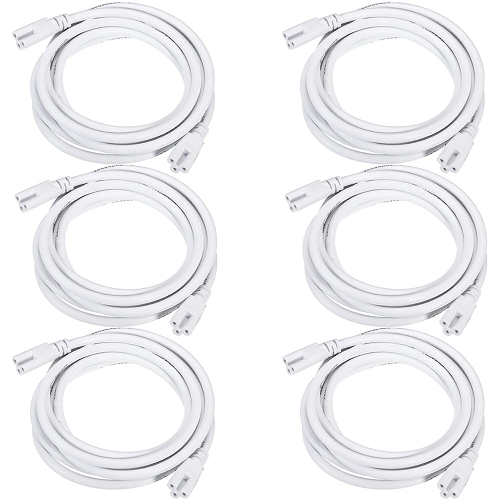 T5 T8 LED Double End 3Pin Lamp Connecting Wire Ceiling Lights Daylight Integrated Tube Cable Linkable Cords for LED Tube Lamp Holder Socket Fittings with Cables White Color (6)
