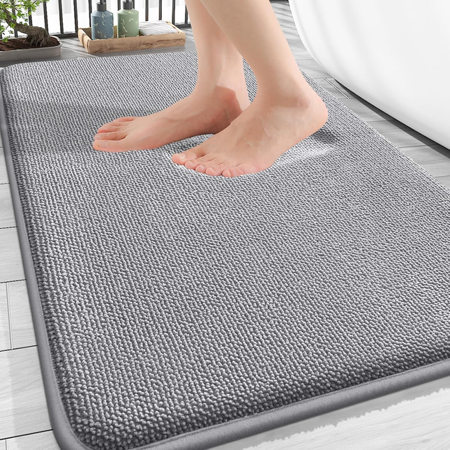 Foam Bath Mat grey