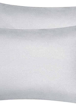 Travel Pillow Case 12X18 Size Pack of 2 Pieces 100% Egyptian Cotton Zipper Closure 500 Thread Count Toddler Pillowcase Fits up to 12X18, 12X16 or 11X15 Silver Grey