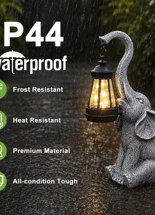 Elephant Statue for Garden Decor with Gift Appeal - Ideal Gifts for Women, Mom or Birthdays, Beautifully Crafted Outdoor & Home Decor to Wow Your Guests (11" Elephant)