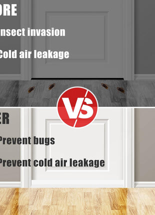 Draft Seal Tape for Doors and Windows 3 in X 20 Ft Silicone Weather Stripping Extra Thick 2Mm Door Seal Strip with Strong Adhesive Draft Insulation Stopper Side Seal - White