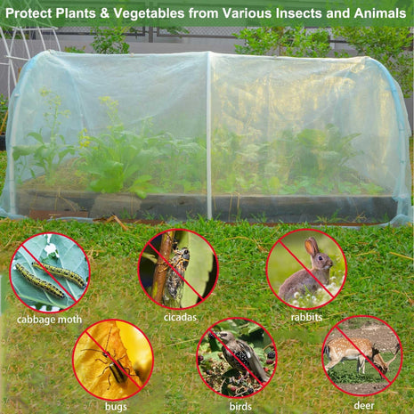 10 X 50 FT Garden Mesh Netting, Ultra Fine Plant Netting Covers, Garden Netting for Raised Beds Vegetables, Fruit Tree Netting for Blueberry Bushes Barrier Screen Protection Net Cover
