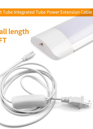 T5 T8 LED Tube Power Extension Cable with On/Off Switch,Led T5/T8 Light Tube Integrated LED Light Fixture Extension Cable Wire (6FT/1.8M) 3-Pack