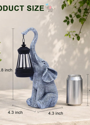 Elephant Statue for Garden Decor with Gift Appeal - Ideal Gifts for Women, Mom or Birthdays, Beautifully Crafted Outdoor & Home Decor to Wow Your Guests (11" Elephant)