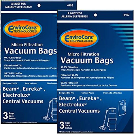 Replacement Micro Filtration Vacuum Cleaner Dust Bags Made to Fit Eureka, Beam, Electrolux, Star-Brute, Kenmore, Mastercraft, Nutone, Central Vacuum Machines 6 Bags