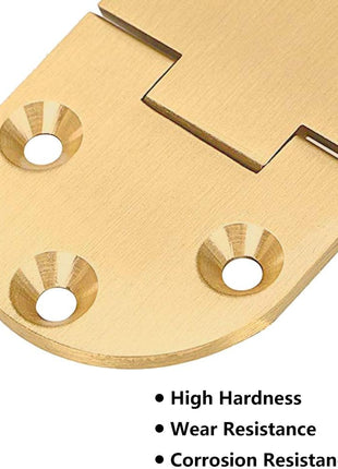 90 Degree Solid Brass Butler Tray Hinges (2Pcs) Flip Top Hinge with Screws for Folding Tables/Sewing Machine Table, Folding Hinges Furniture Accessories