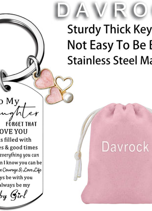 Sweet 16 Keychain Sweet 16 Gifts for Adult Daughter Birthday Gifts from Mom Dad I Love You Gift for Daughters Adult Stocking Stuffers for Teen Girls 16-18 to My Daughter Keychain